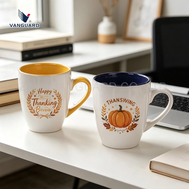 Taza de cerámica con diseño de festival